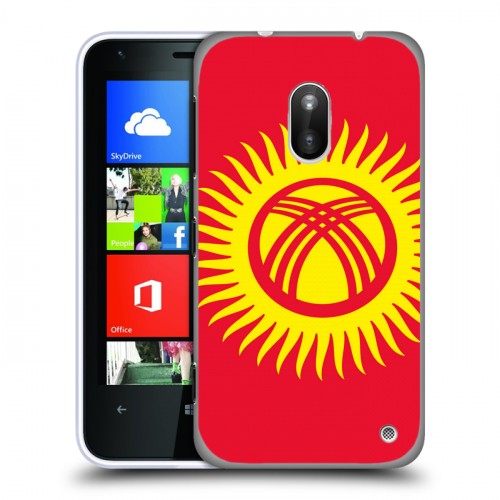 Дизайнерский пластиковый чехол для Nokia Lumia 620 Флаг Киргизии