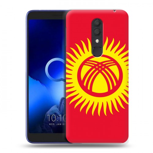 Дизайнерский пластиковый чехол для Alcatel 1X (2019) Флаг Киргизии