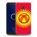 Дизайнерский пластиковый чехол для Alcatel 1C (2019) Флаг Киргизии