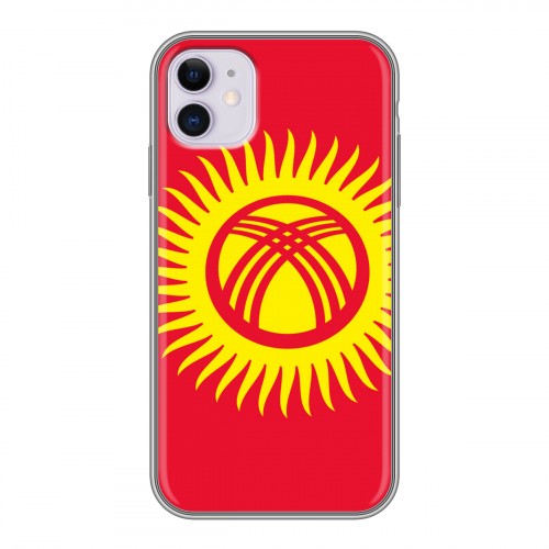 Дизайнерский силиконовый чехол для Iphone 11 Флаг Киргизии