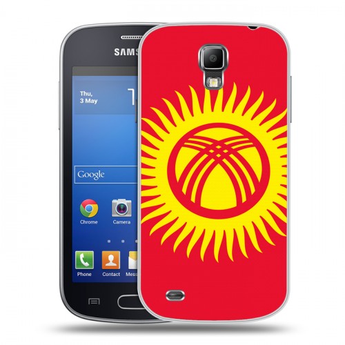 Дизайнерский пластиковый чехол для Samsung Galaxy S4 Active Флаг Киргизии