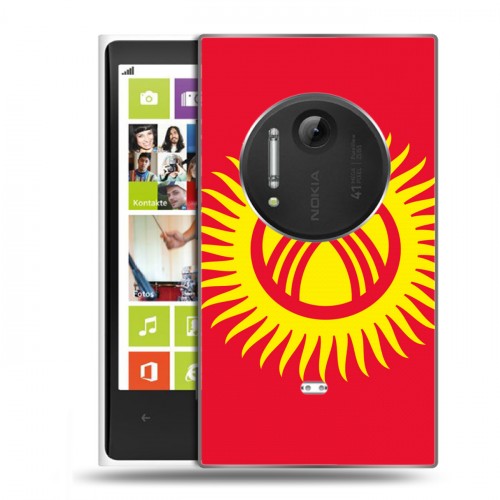 Дизайнерский силиконовый чехол для Nokia Lumia 1020 Флаг Киргизии