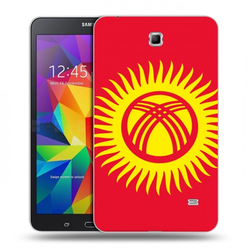 Дизайнерский силиконовый чехол для Samsung GALAXY Tab 4 7.0 Флаг Киргизии
