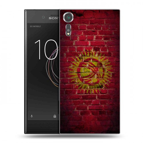 Дизайнерский пластиковый чехол для Sony Xperia XZs Флаг Киргизии