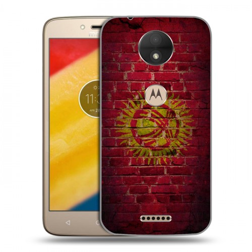 Дизайнерский силиконовый чехол для Motorola Moto C Флаг Киргизии