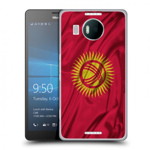 Дизайнерский пластиковый чехол для Microsoft Lumia 950 XL Флаг Киргизии
