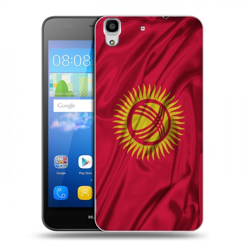 Дизайнерский пластиковый чехол для Huawei Y6 Флаг Киргизии