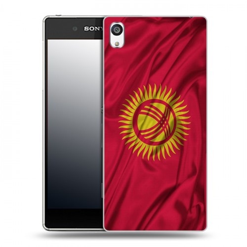 Дизайнерский пластиковый чехол для Sony Xperia E5 Флаг Киргизии