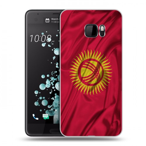 Дизайнерский пластиковый чехол для HTC U Ultra Флаг Киргизии