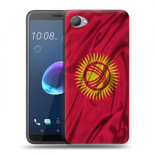 Дизайнерский пластиковый чехол для HTC Desire 12 Флаг Киргизии