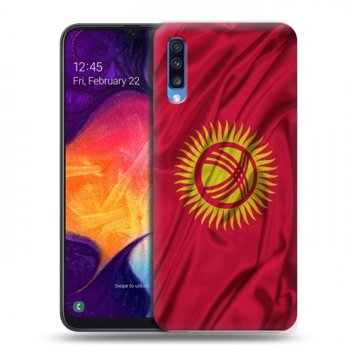 Дизайнерский силиконовый с усиленными углами чехол для Samsung Galaxy A70 Флаг Киргизии