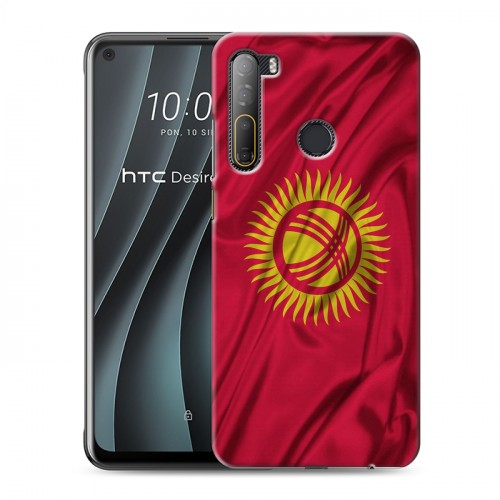 Дизайнерский силиконовый чехол для HTC Desire 20 Pro Флаг Киргизии
