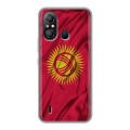 Дизайнерский пластиковый чехол для Itel A49 Флаг Киргизии