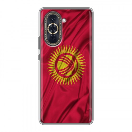 Дизайнерский силиконовый с усиленными углами чехол для Huawei Nova 10 Флаг Киргизии