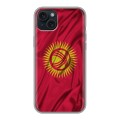 Дизайнерский силиконовый чехол для Iphone 15 Plus Флаг Киргизии