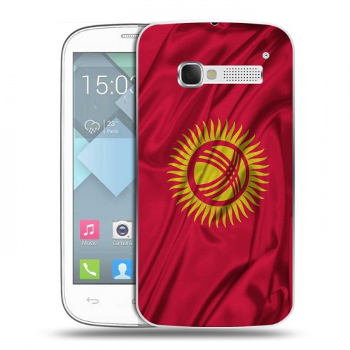 Дизайнерский пластиковый чехол для Alcatel One Touch Pop C5 Флаг Киргизии