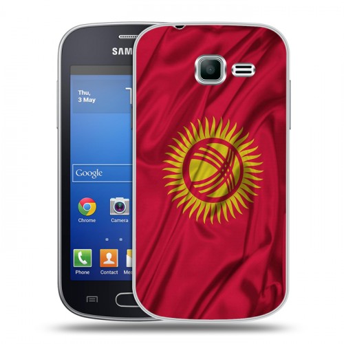 Дизайнерский пластиковый чехол для Samsung Galaxy Trend Lite Флаг Киргизии