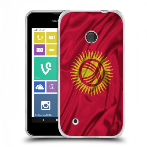 Дизайнерский пластиковый чехол для Nokia Lumia 530 Флаг Киргизии