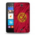 Дизайнерский силиконовый чехол для Microsoft Lumia 430 Dual SIM Флаг Киргизии