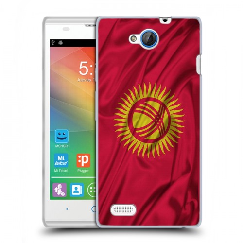 Дизайнерский пластиковый чехол для ZTE Blade G Lux Флаг Киргизии