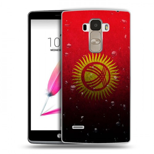 Дизайнерский силиконовый чехол для LG G4 Stylus Флаг Киргизии