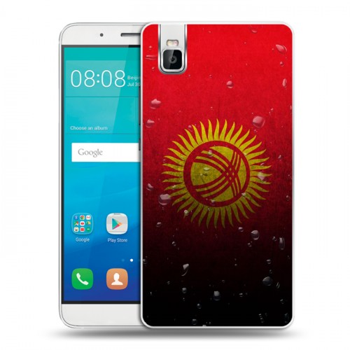Дизайнерский пластиковый чехол для Huawei ShotX Флаг Киргизии