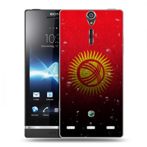 Дизайнерский пластиковый чехол для Sony Xperia S Флаг Киргизии