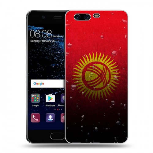 Дизайнерский пластиковый чехол для Huawei P10 Флаг Киргизии