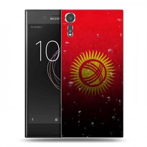 Дизайнерский пластиковый чехол для Sony Xperia XZs Флаг Киргизии