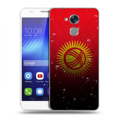 Дизайнерский пластиковый чехол для Huawei Honor 6C Флаг Киргизии