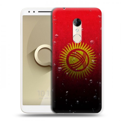 Дизайнерский пластиковый чехол для Alcatel 3 Флаг Киргизии