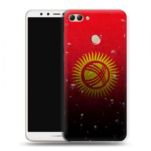 Дизайнерский пластиковый чехол для Huawei Y9 (2018) Флаг Киргизии