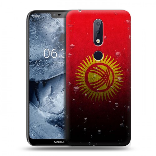 Дизайнерский силиконовый чехол для Nokia 6.1 Plus Флаг Киргизии