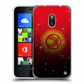 Дизайнерский пластиковый чехол для Nokia Lumia 620 Флаг Киргизии