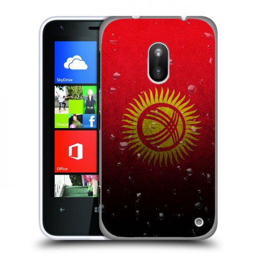 Дизайнерский пластиковый чехол для Nokia Lumia 620 Флаг Киргизии