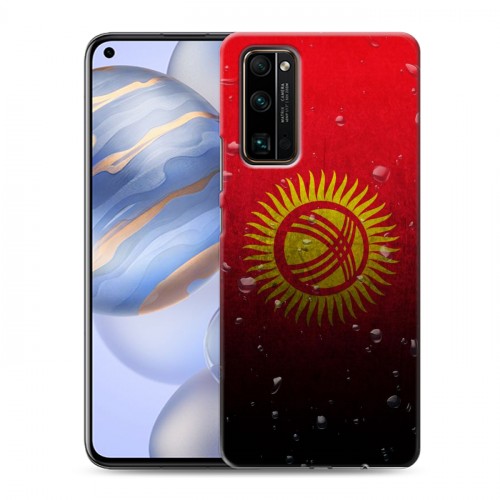 Дизайнерский силиконовый с усиленными углами чехол для Huawei Honor 30 Флаг Киргизии