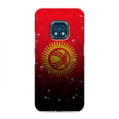 Дизайнерский силиконовый с усиленными углами чехол для Nokia XR20 Флаг Киргизии