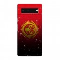 Дизайнерский силиконовый с усиленными углами чехол для Google Pixel 6 Флаг Киргизии