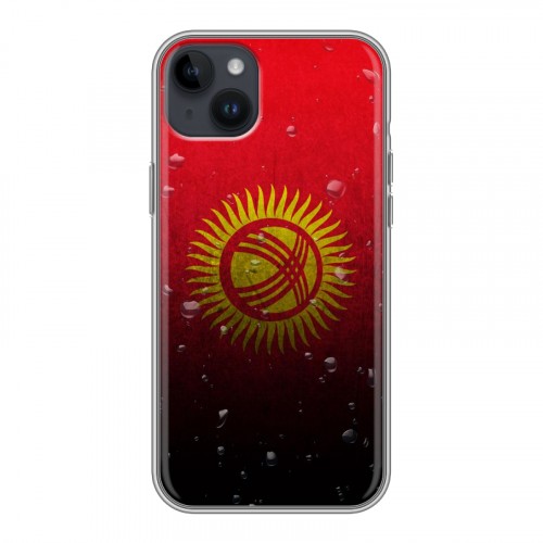 Дизайнерский пластиковый чехол для Iphone 14 Plus Флаг Киргизии
