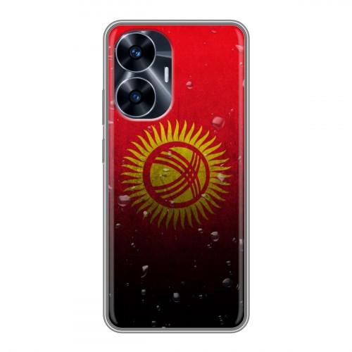 Дизайнерский пластиковый чехол для Realme C55 Флаг Киргизии