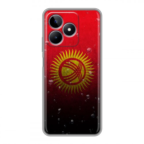 Дизайнерский пластиковый чехол для Realme C53 Флаг Киргизии