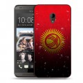 Дизайнерский пластиковый чехол для HTC Desire 700 Флаг Киргизии