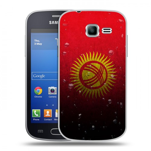 Дизайнерский пластиковый чехол для Samsung Galaxy Trend Lite Флаг Киргизии