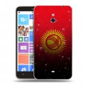 Дизайнерский пластиковый чехол для Nokia Lumia 1320 Флаг Киргизии