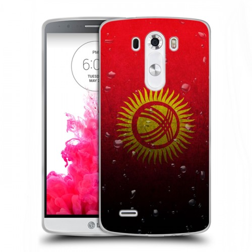Дизайнерский силиконовый чехол для LG G3 (Dual-LTE) Флаг Киргизии