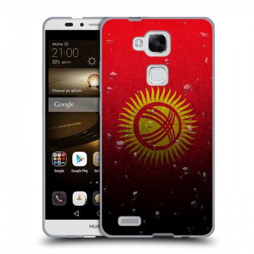 Дизайнерский пластиковый чехол для Huawei Ascend Mate 7 Флаг Киргизии