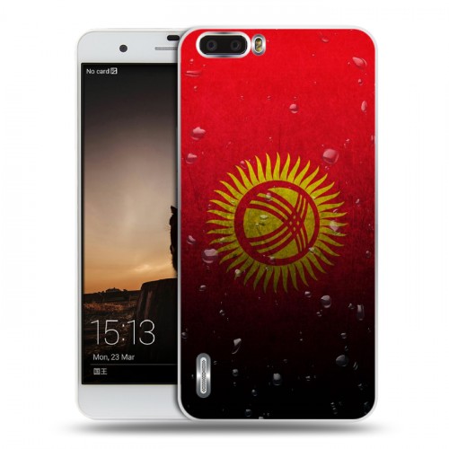 Дизайнерский силиконовый чехол для Huawei Honor 6 Plus Флаг Киргизии