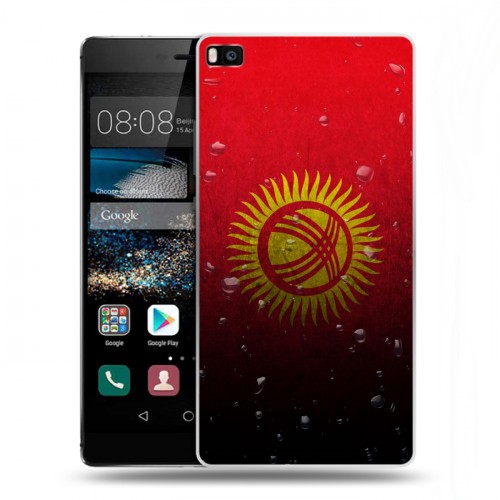 Дизайнерский пластиковый чехол для Huawei P8 Флаг Киргизии