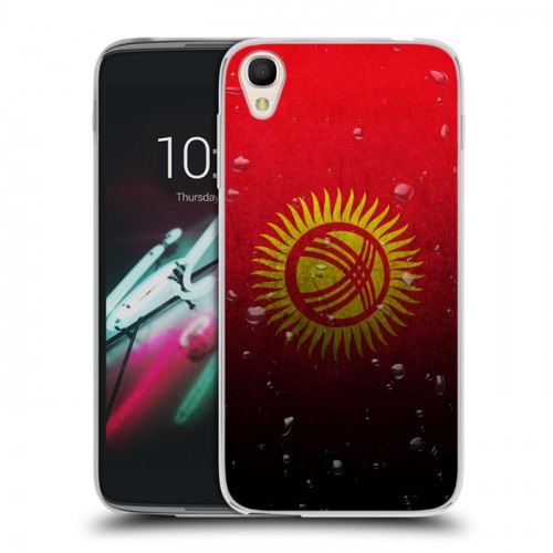 Дизайнерский пластиковый чехол для Alcatel One Touch Idol 3 (4.7) Флаг Киргизии
