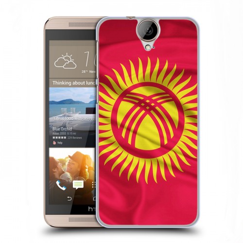 Дизайнерский пластиковый чехол для HTC One E9+ Флаг Киргизии